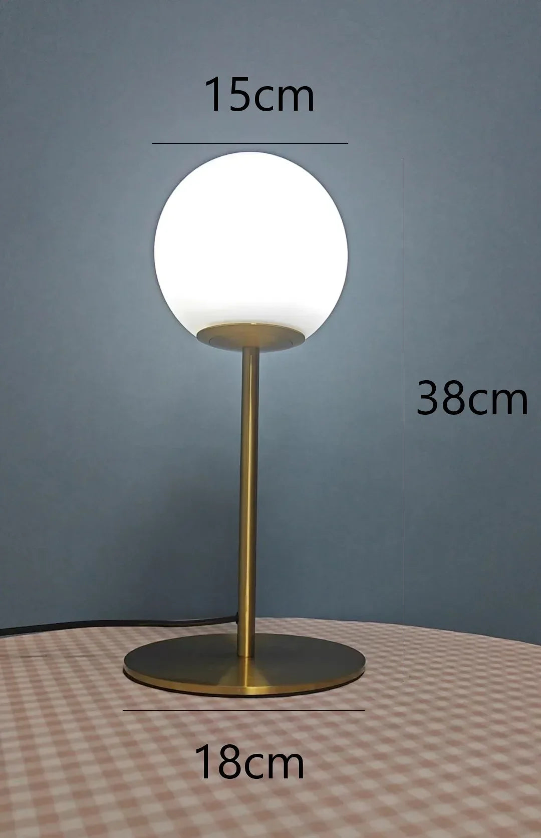 DecorBites™ Glass Ball LED Table Lamp Simple Nordic Design Elegant Bedroom Decor
