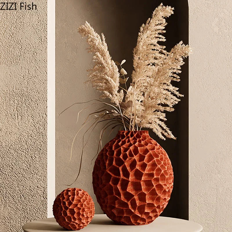 DecorBites™ Honeycomb Texture Vase for Artificial Flower Arrangement