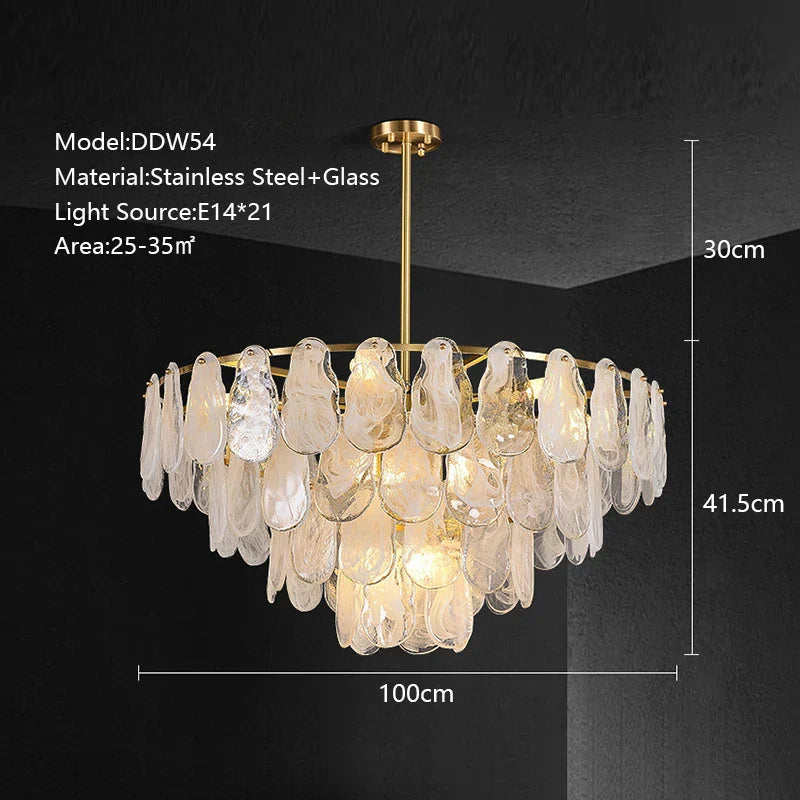 Decorbites™ Wolkenverglasungs-Kronleuchter: Moderne LED-Lüster für Innenbeleuchtung im Wohnzimmer-Dekor