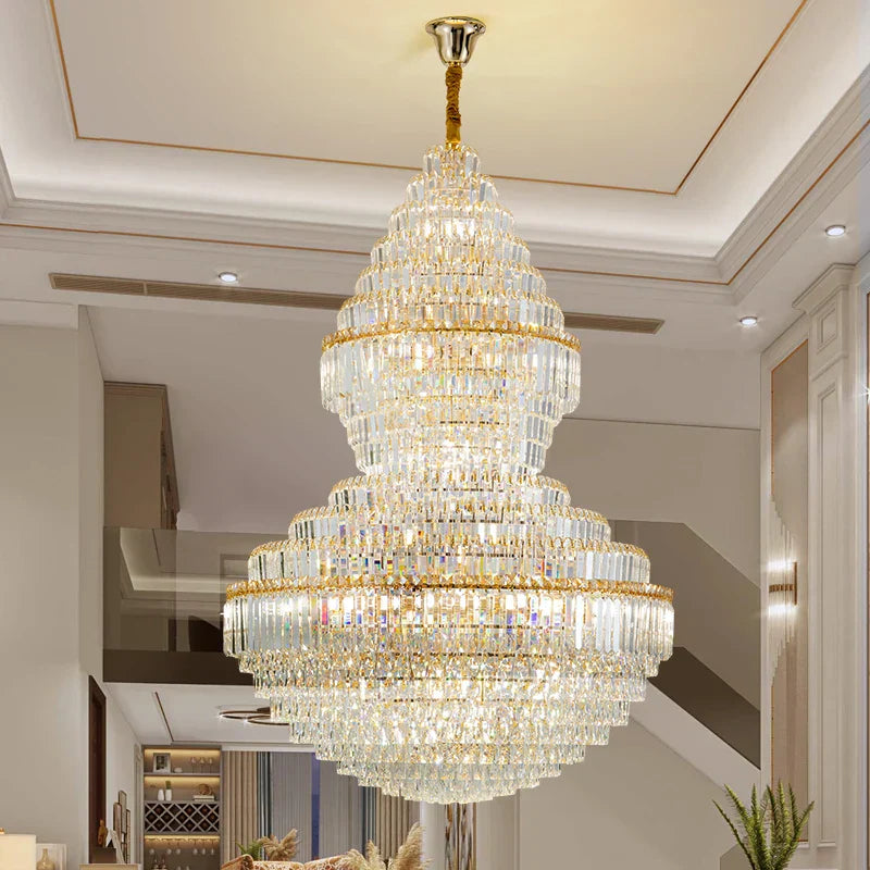 Decorbites™ Kristall-Hohlraum-Kronleuchter für luxuriöses Wohnzimmer und Treppenlampen