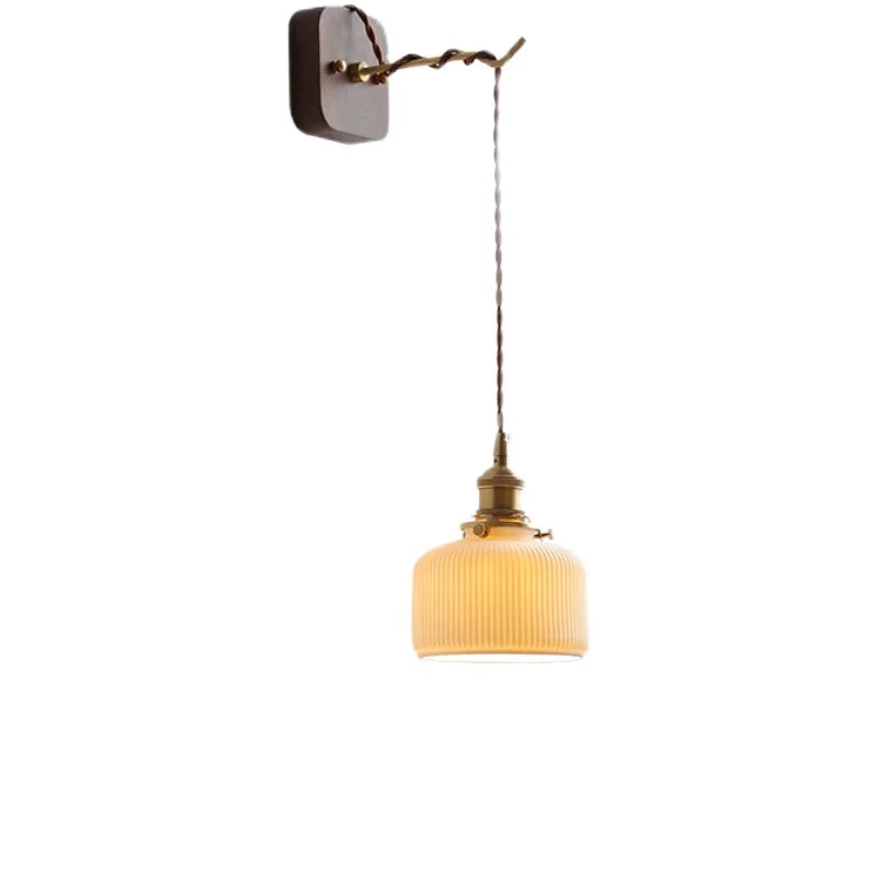 Decorbites™ LED Wandarmatur Modern Japanischer Stil Keramik-Lampenschirm Holzbasisleuchte