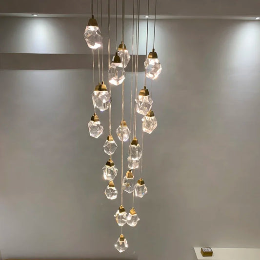 Decorbites™ Diamantkristall-Leuchterkugel, Luxuriöse LED-Beleuchtung für Treppenhaus und Wohnzimmer