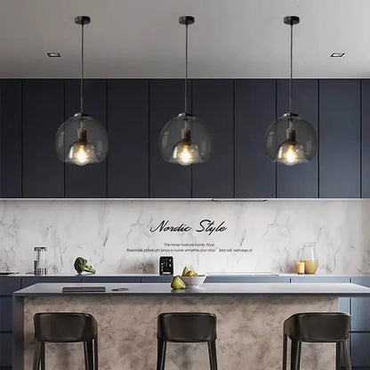 DecorBites™ Glass Ball LED Pendant Lights for Home, Office, and Restaurant Decor