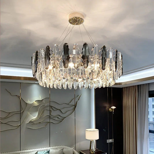 Decorbites™ Diamantkristall-Kronleuchter-Hängeleuchte LED-Beleuchtung für elegantes Wohnzimmer