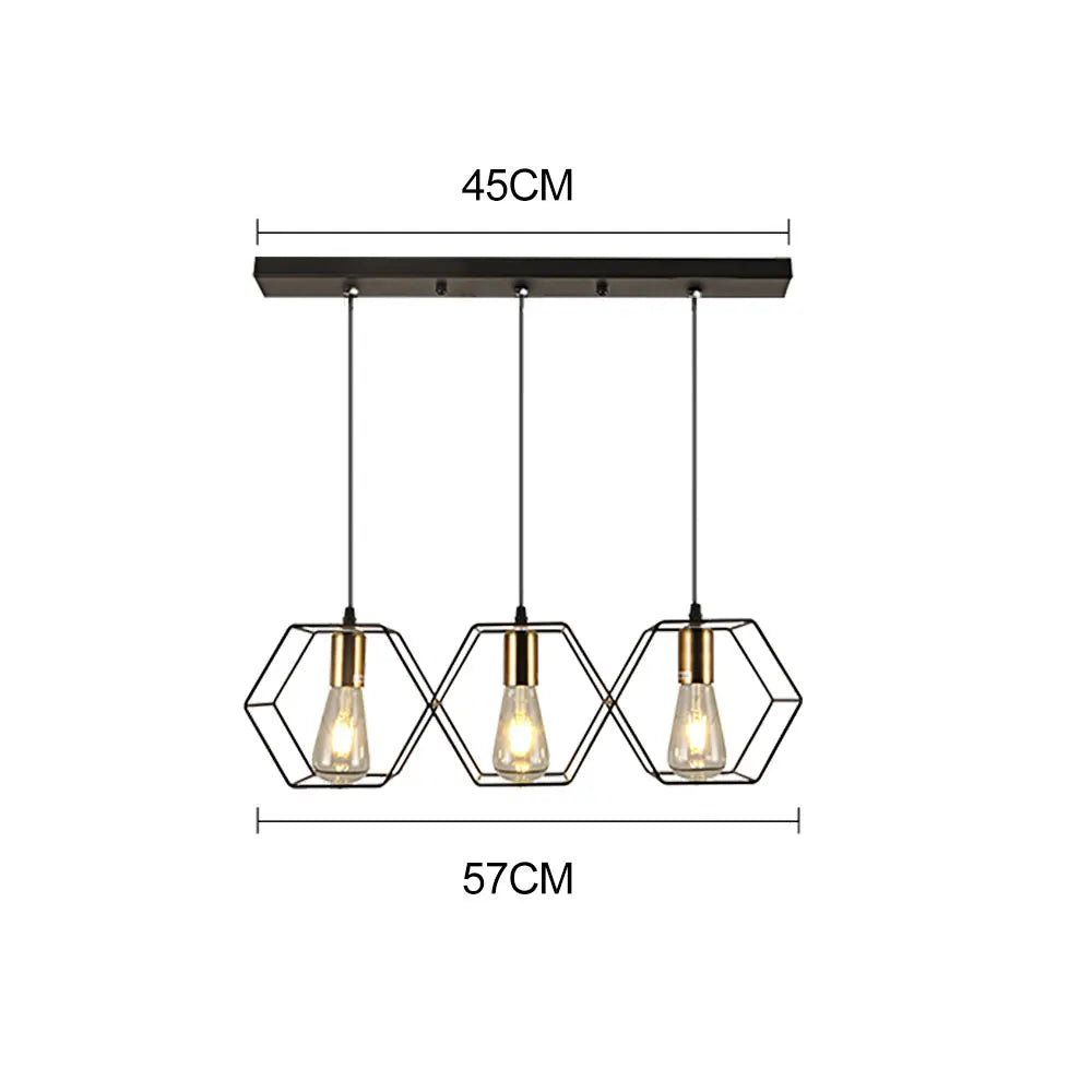 Decorbites™ Geometrische LED-Kronleuchter: Moderne Metallrahmenleuchte für Esszimmer oder Schlafzimmer