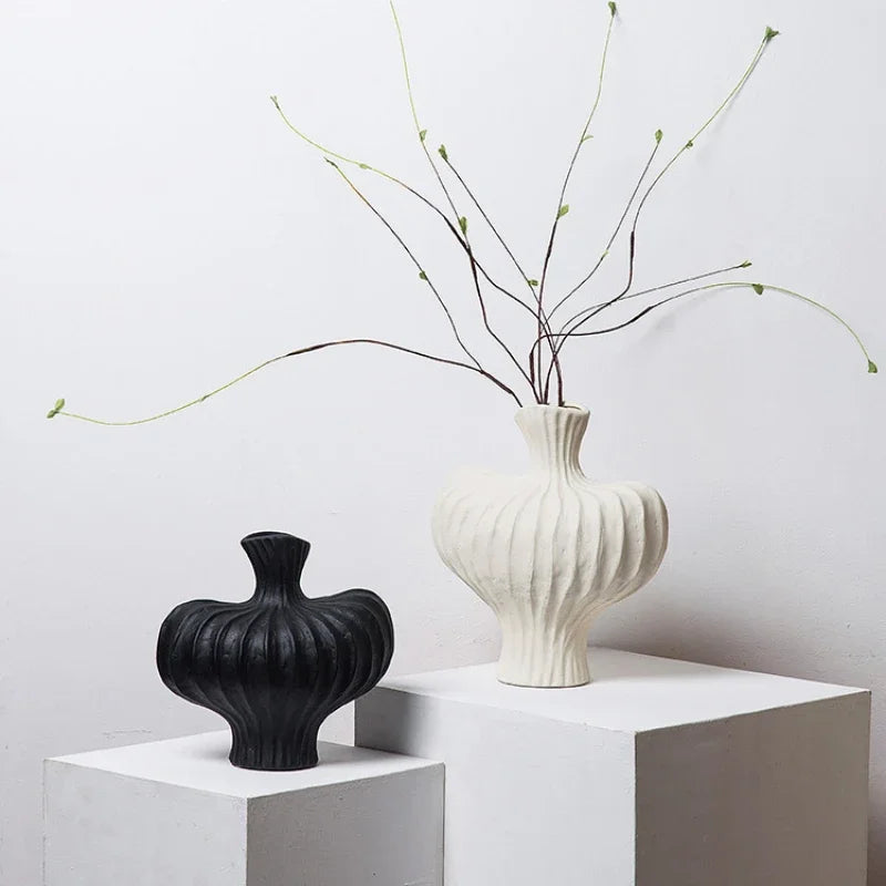 Decorbites™ Fringe Heterophore Vase - Handgefertigte Porzellan-Floralarrangement-Dekoration