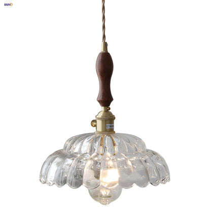 DecorBites™ Glass Flower LED Pendant Light, Adjustable Knob Switch, Modern Design