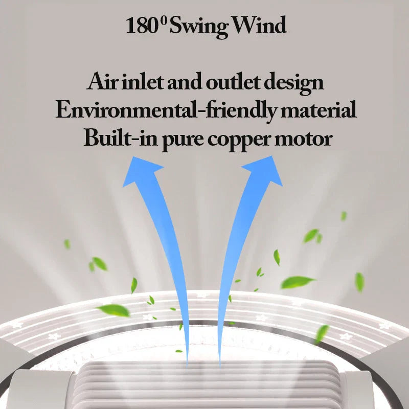 DecorBites™ LED Bladeless Ceiling Fan Dimmable Remote Modern Indoor Lightingusc