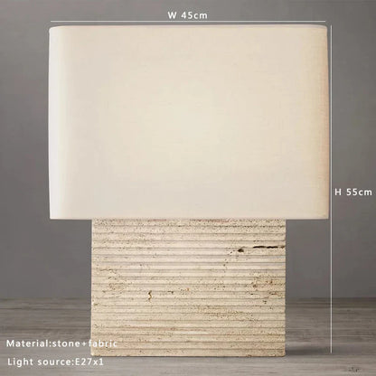 DecorBites™ Large Brown Stone Fabric Table Lamp for Home Decoration in Living Room or Bedroom