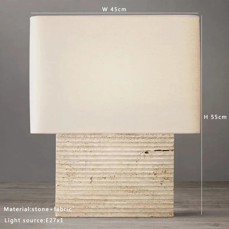 Brown Stone Fabric Lamp