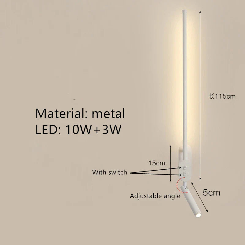 DecorBites™ Adjustable Angle LED Wall Lamp 3000K Sconces for Bedside Reading