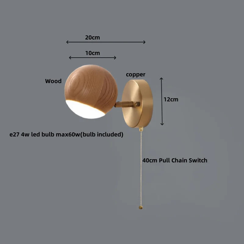 Decorbites™ LED Holz-Basis Wandlampe Modernes Kunst-Lichtarmatur für Wohnzimmer & Badezimmer