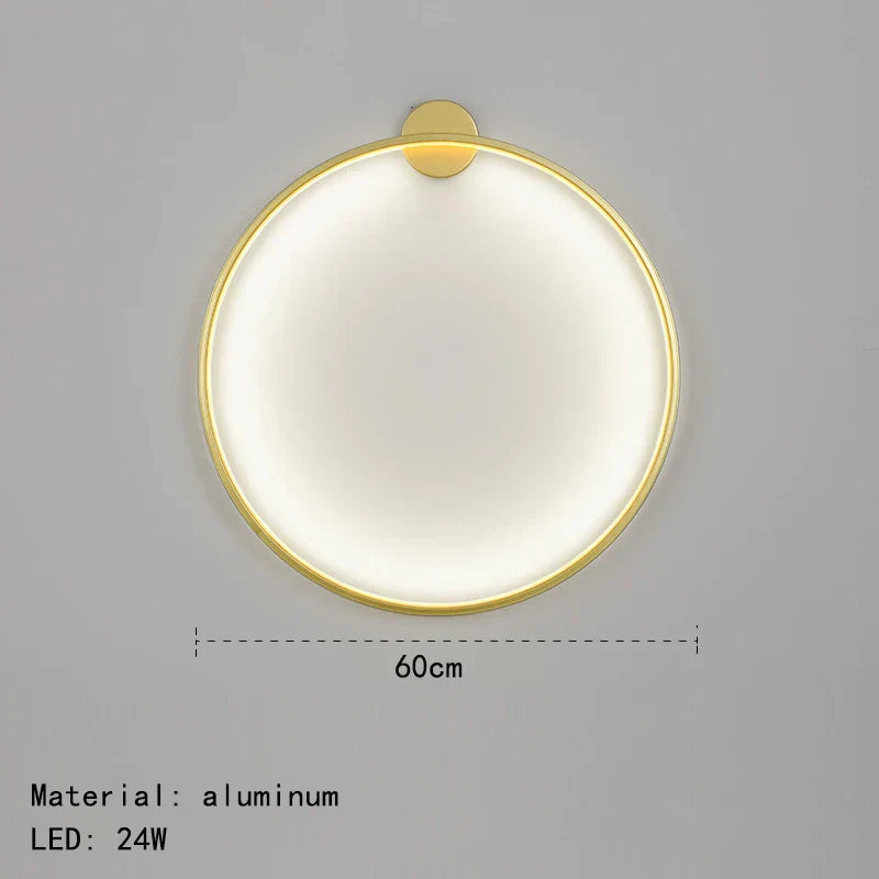 Gold Black Ring Wall Light