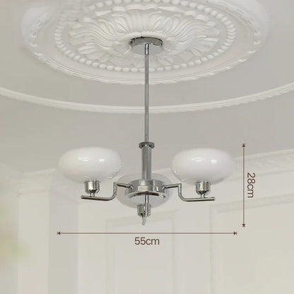 DecorBites™ Glass Ball Pendant Chandelier LED Lamp for Modern French Bedroom