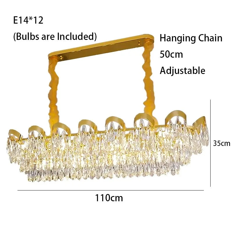 DecorBites™ LED Sunflower Crystal Ceiling Chandelier for Home Decor and Lighting Fixture