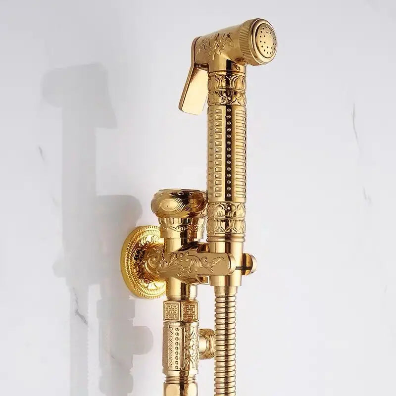 Gold Brass Bidet Set