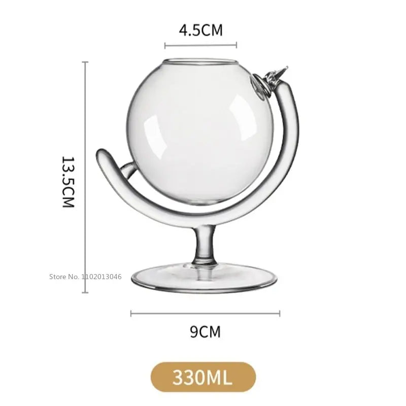 Glass Globe Wine Glasses Set