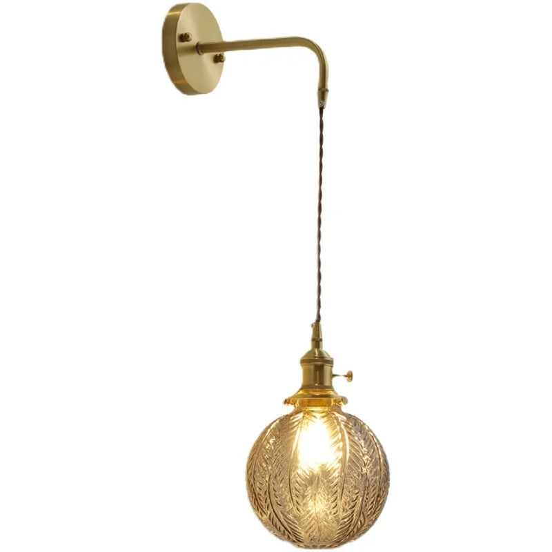 Decorbites™ Graue Glas LED Wandleuchte für Heimdekoration, Schlafzimmer, Wohnzimmer – Nordisches Design