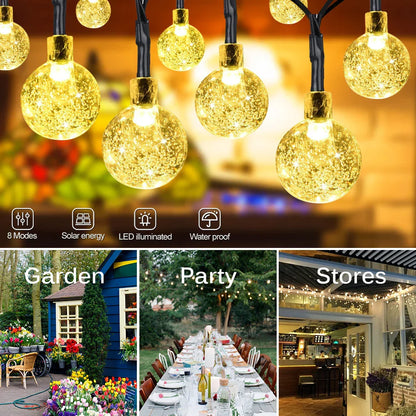Decorbites™ Kristallkugel Solar-Feenkugeln für Außengarten Weihnachts-Hochzeitsdekoration