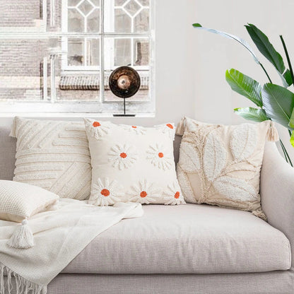Decorbites™ Elfenbein-Gepolstertes Kissenbezug für Heimdekoration, Wohnzimmer, Sofa, Schlafzimmer