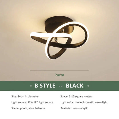 DecorBites™ LED Ceiling Chandelier Modern Bedroom Lamp Indoor Decor Surface Mounted Lighting