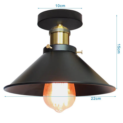 DecorBites™ Industrial Flush Mount Light for Home Decor in Bedroom, Kitchen, Living Room