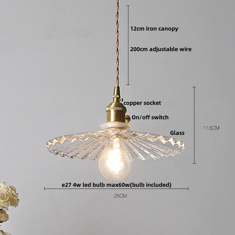 DecorBites™ Copper Knob Iron LED Pendant Light - Adjustable Nordic Modern Hang Lamp