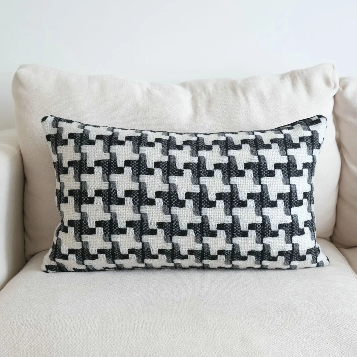 Decorbites™ Hahnentrittmuster-Häkel-Kissenbezug Nordisch Minimalistisches Dekokissen