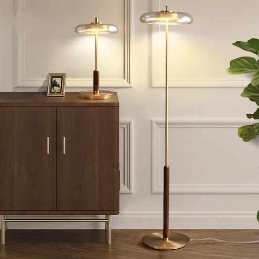 Decorbites™ Gold-Luster-Glas-Pilz-Tischleuchte für Schlafzimmer, Wohnzimmer und Arbeitszimmer