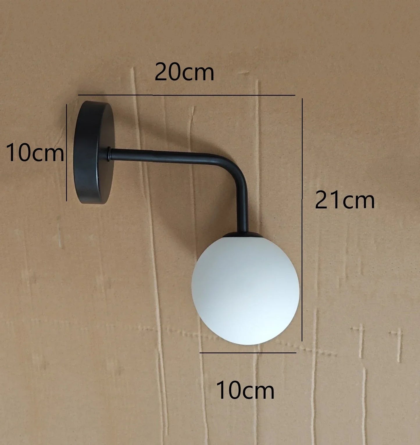 DecorBites™ Golden Glass LED Wall Lamp - Nordic Design for Bedroom & Living Room