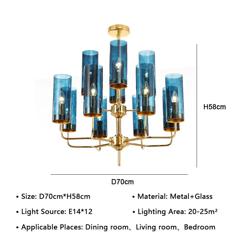 Decorbites™ Amerikanische Glaskronleuchter LED-Hängeleuchte
