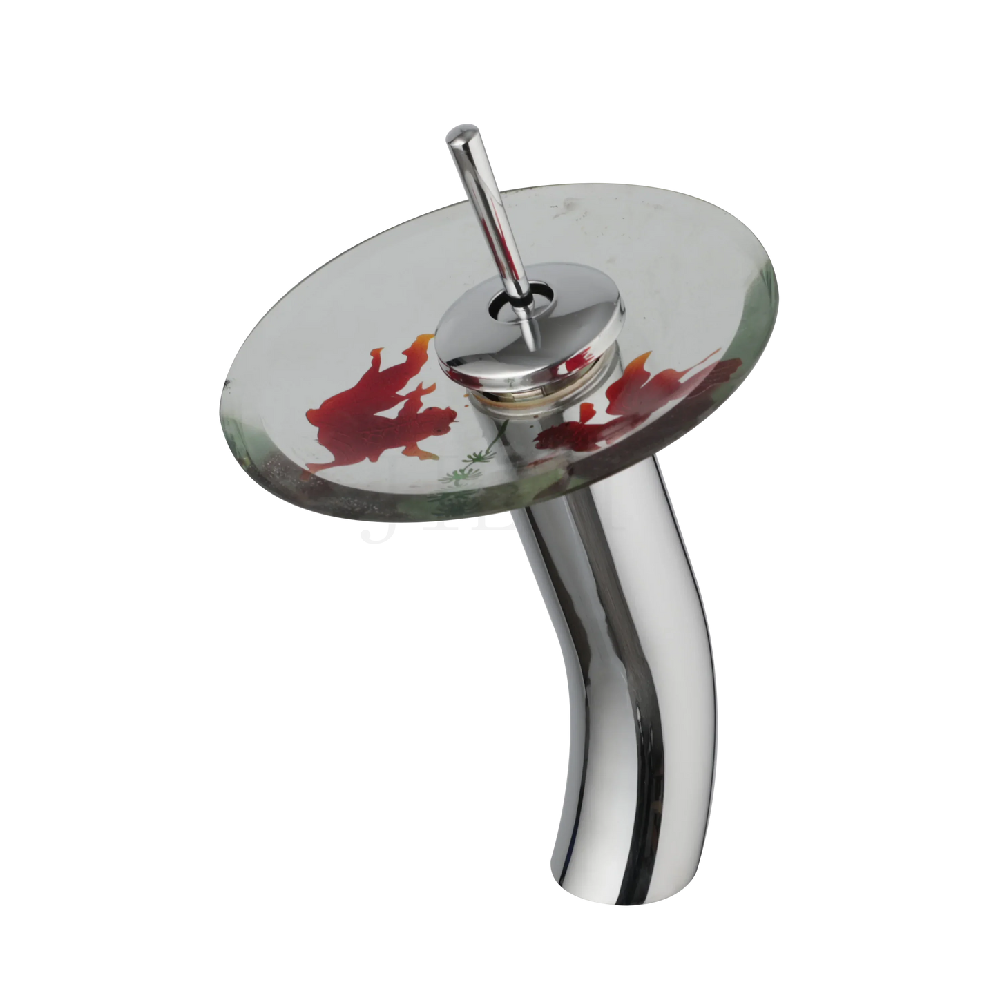 Decorbites™ Glas-Schaukel-Griff-Waschbeckenarmatur, Wasserfall-Mischbatterie, Chrom-Finish
