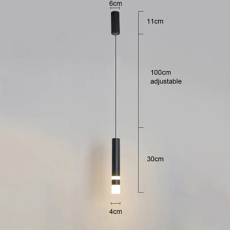 Modern Aluminum LED Pendant Light With Dual Spotlights