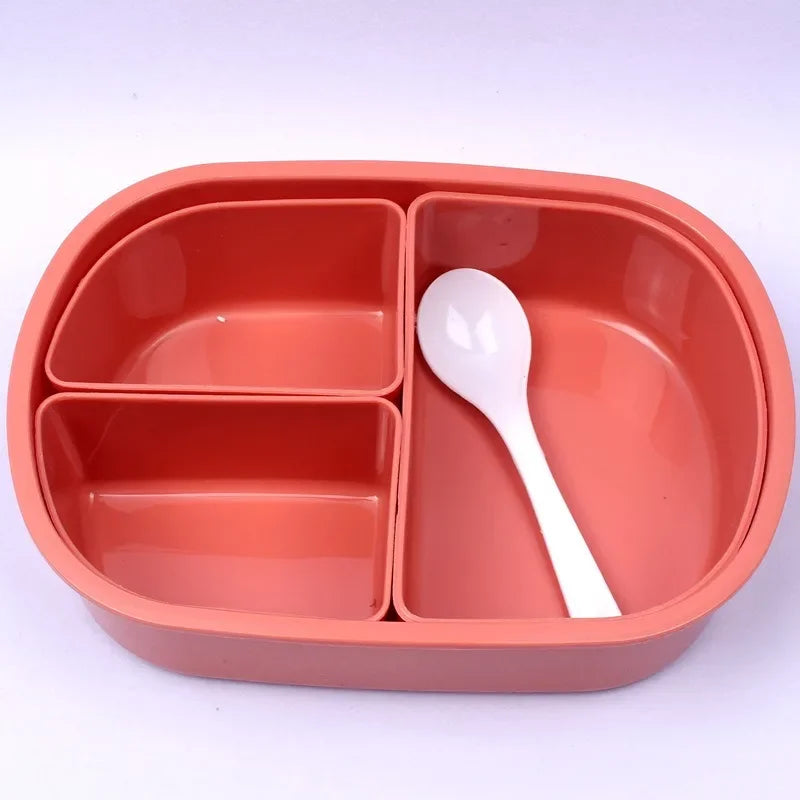 Decorbites™ Frische-haltendes Lunchbox-Set für Kinder: Drei Fächer, Mikrowellengeeignet
