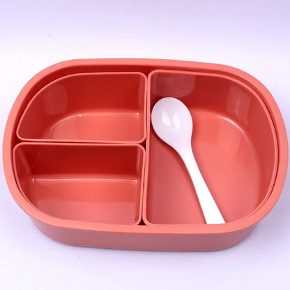 Decorbites™ Frische-haltendes Lunchbox-Set für Kinder: Drei Fächer, Mikrowellengeeignet