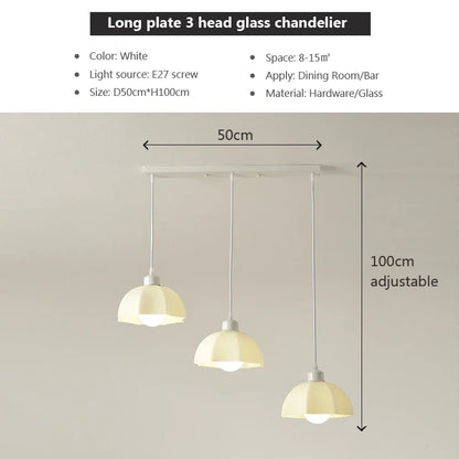 Decorbites™ Elegante LED-Hängelampe in Creme für das Esszimmer