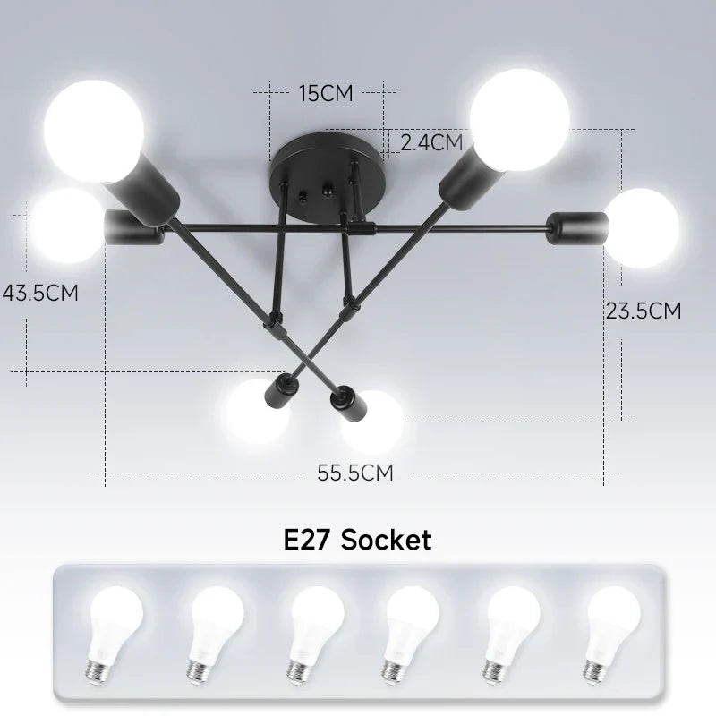 DecorBites™ LED Ceiling Chandelier Pendant Light for Kitchen Living Room Home Decor