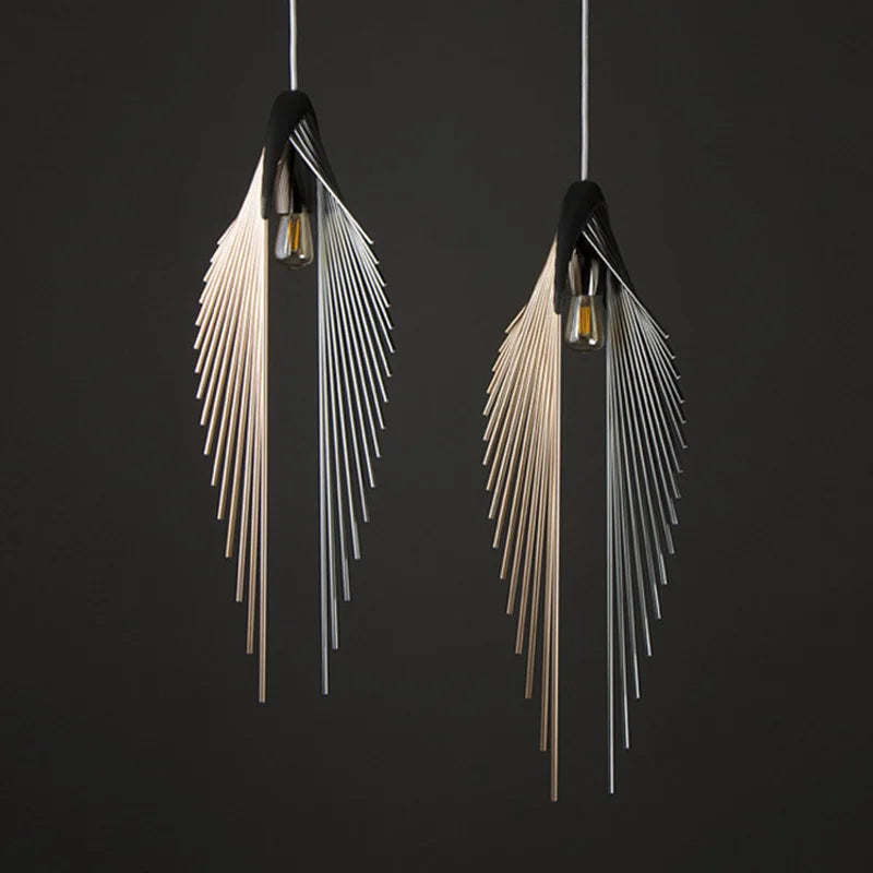 DecorBites™ Leaf Chandelier LED Pendant Light Modern Minimalist Hanging Lamp for Home Decor