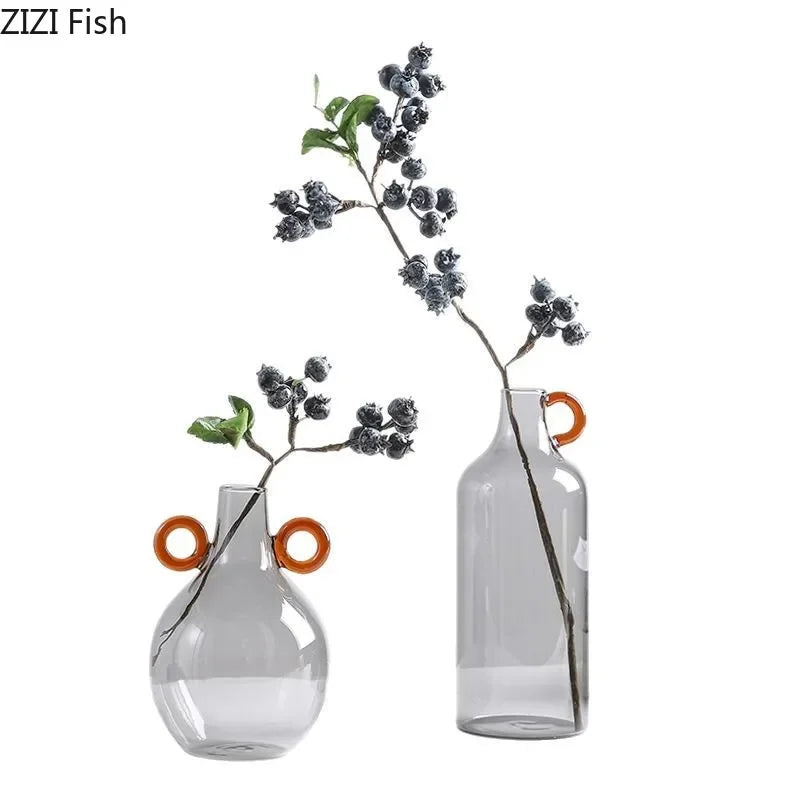 Decorbites™ Klar-Glas-Vase Hydroponik-Pflanztopf Raumdekoration Blumenvase Ästhetische Dekostücke