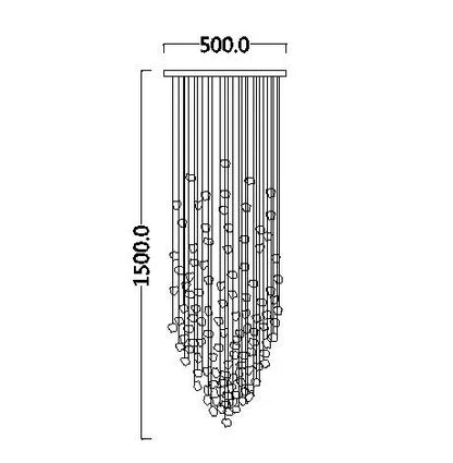 DecorBites™ Luxe Crystal Chandelier: Modern Staircase & Lobby LED Lighting with Long Hallway Design