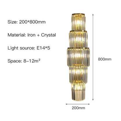 DecorBites™ Crystal Nordic Wall Lamp Modern Luxury Home Decor Wall Sconce