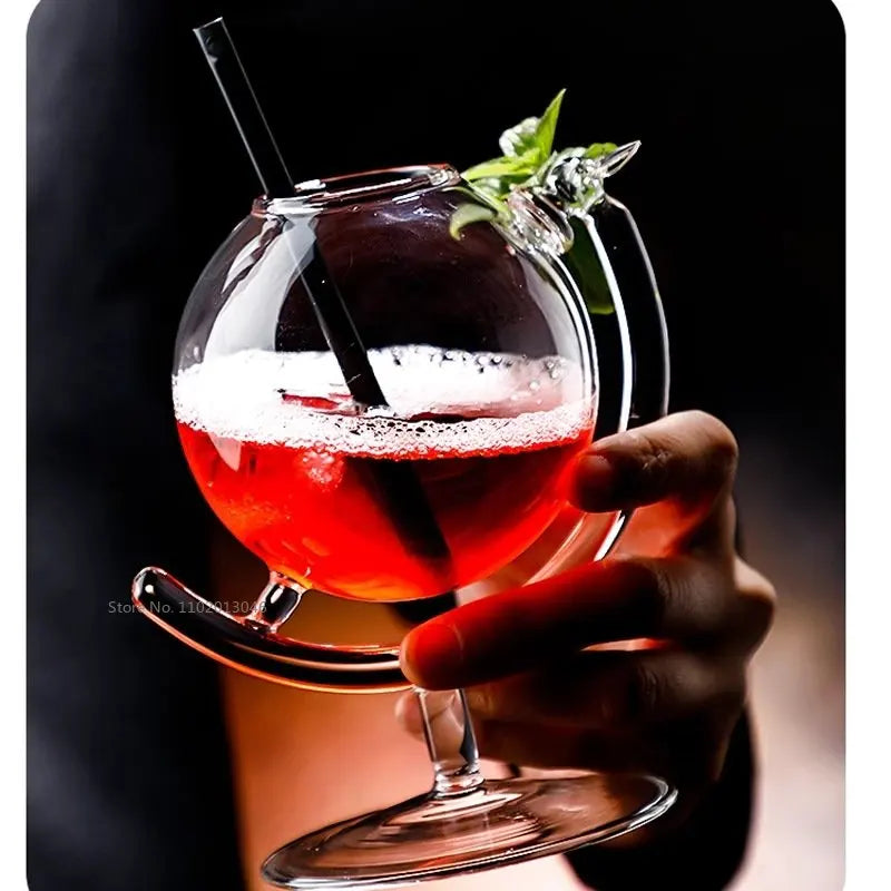 Glass Globe Wine Glasses Set