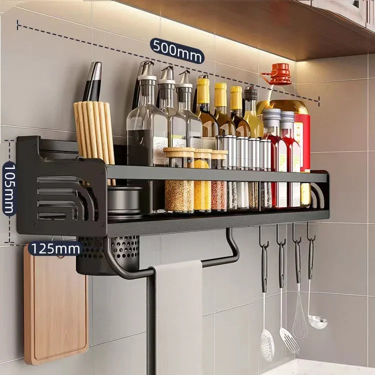 DecorBites™ Double-Layer Kitchen Organizer Wall Spice Storage Rack