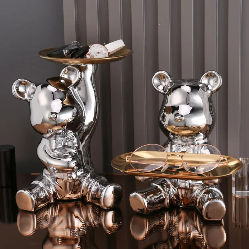 Ceramic Bear Figurine Set