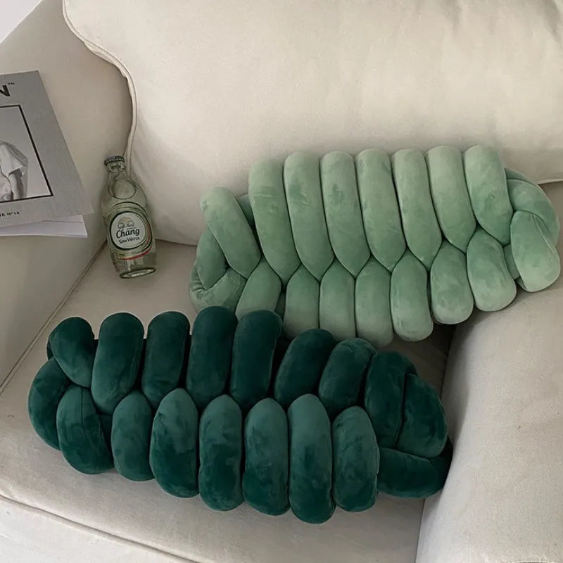 Decorbites™-Knot-Plüsch-Weihnachtsgrünes Dekokissen für ästhetische Raumgestaltung