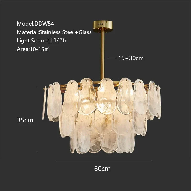 Decorbites™ Wolkenverglasungs-Kronleuchter: Moderne LED-Lüster für Innenbeleuchtung im Wohnzimmer-Dekor