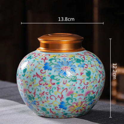Decorbites™ Emaille-Teekanne Keramik-Vorragsgefäß - Luftdichter Kaffeebehälter