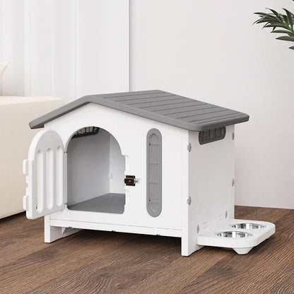 Decorbites™ Atmendes Hundehäuschen für alle Jahreszeiten für Innenbereich, Balkon, Terrasse, Wohnzimmer oder Garten