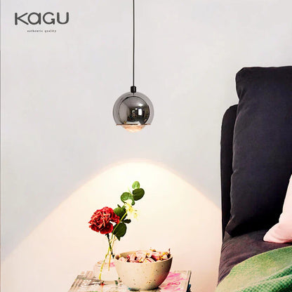 DecorBites™ Gold Metal Luster Pendant for Bedside & Kitchen Island - Minimalist LED Hanging Light