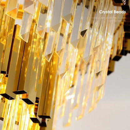 Decorbites™ Golden Luxury Kronleuchter: Elegante Kristall-Deckenleuchte für Hotel-Wohnzimmer